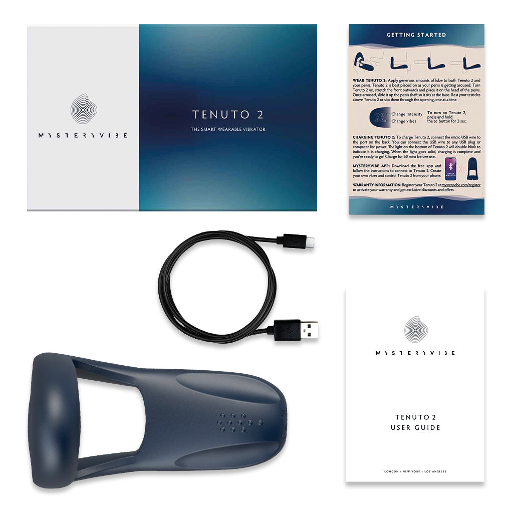 MysteryVibe Tenuto 2 Wearable Vibrator Inside Package Contents
