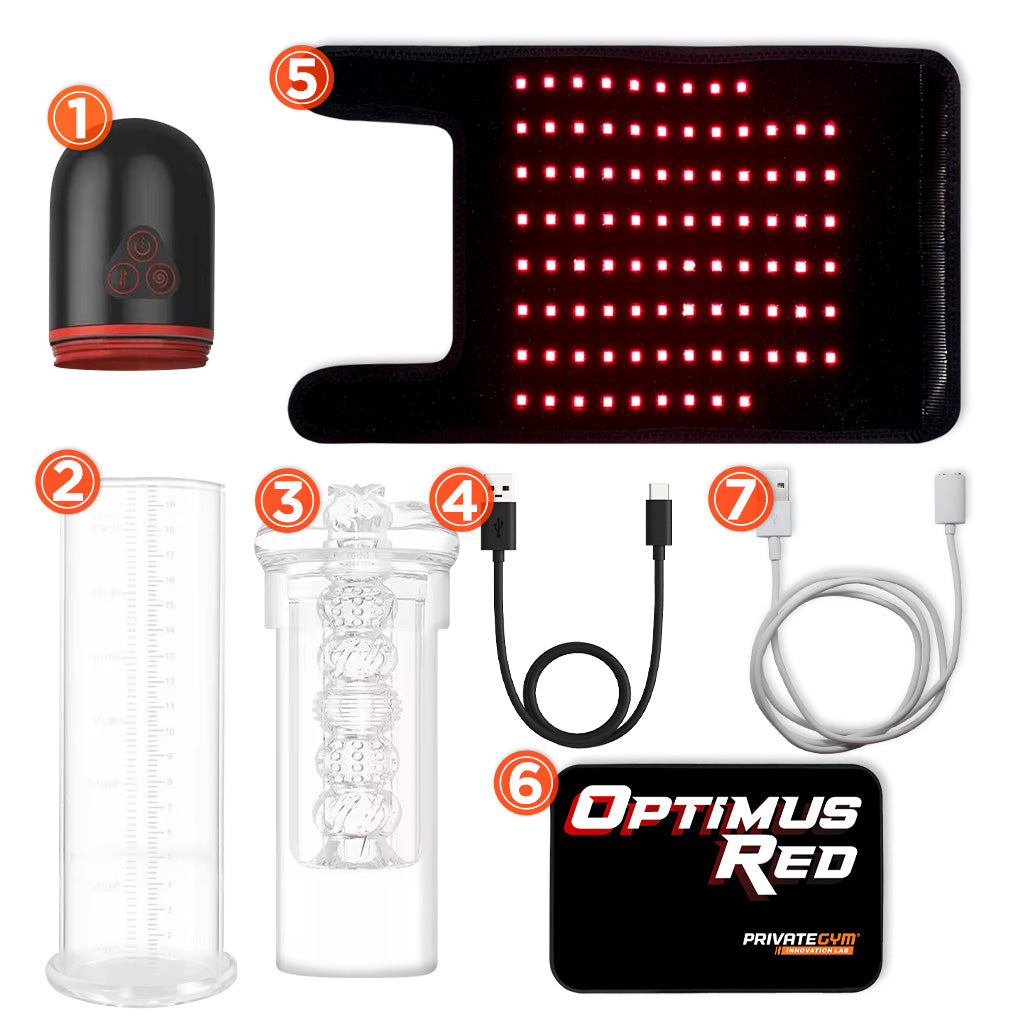 Optimus Red Light Triple-Action Erection Enhancer Package Contents