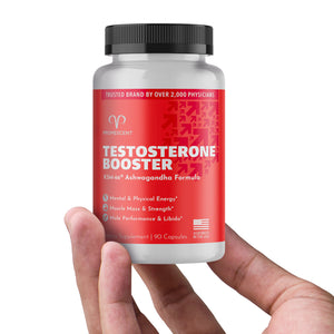 Promescent Testosterone Booster Supplement with hand