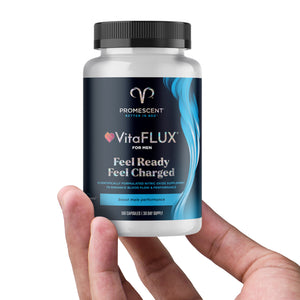 Promescent® VitaFLUX Natural Supplement for Male Sexual Health with Hand