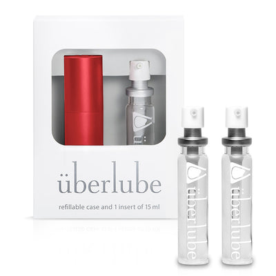 Uberlube Good-to-Go Travel-Sized Set with Extra Refills Red