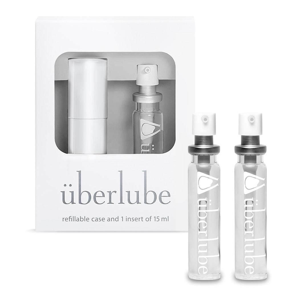 Uberlube Good-to-Go Travel-Sized Set with Extra Refills White