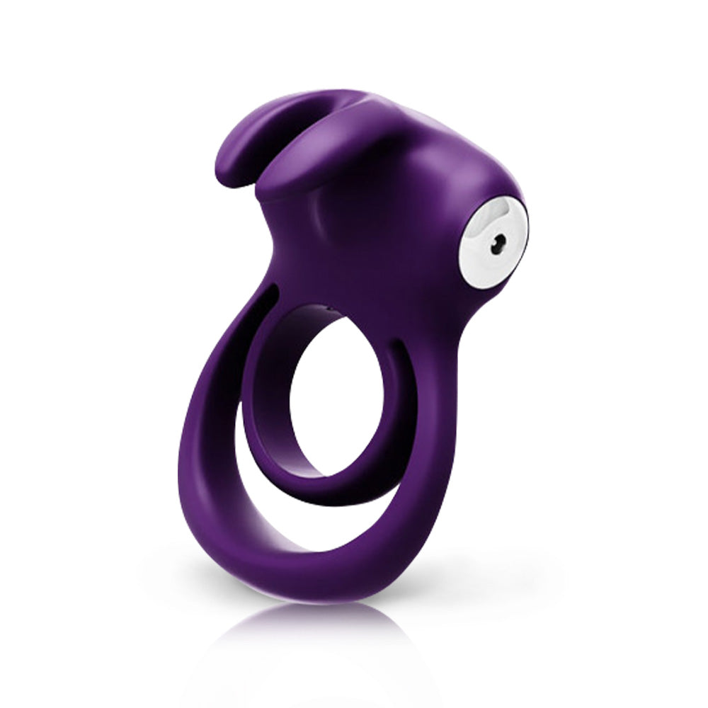 VeDO Thunder Bunny Vibrating Dual Cock Ring Purple Profile View