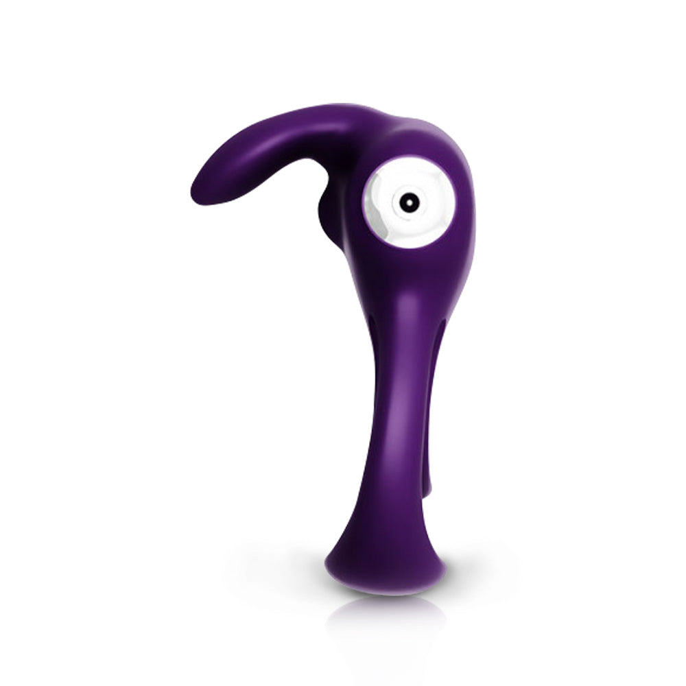VeDO Thunder Bunny Vibrating Cock & Ball Ring Purple Side View