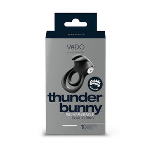 VeDO Thunder Bunny Vibrating Dual Cock Ring Packaging Front