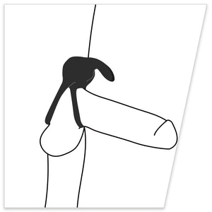 VeDO Thunder Bunny Vibrating Dual Cock Ring How To Use Illustration