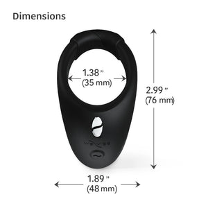 We Vibe Bond & Moxie+ Wearable Vibrator Tease Us Set Ring DImensions