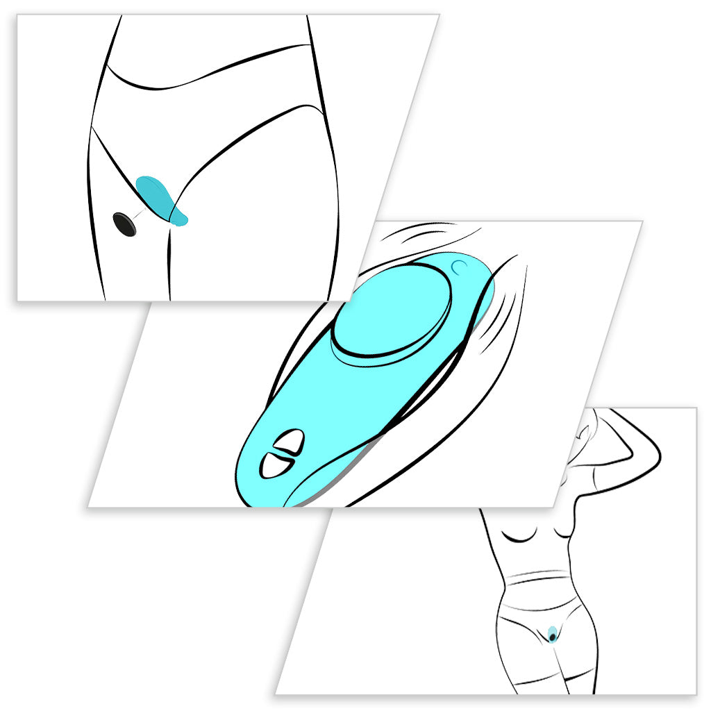 We Vibe Moxie+ Wearable Clitoral Vibrator in Aqua Instructions