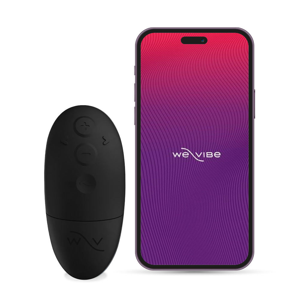 We Vibe Moxie+ Wearable Clitoral Vibrator Black Aqua with remote and Phone App