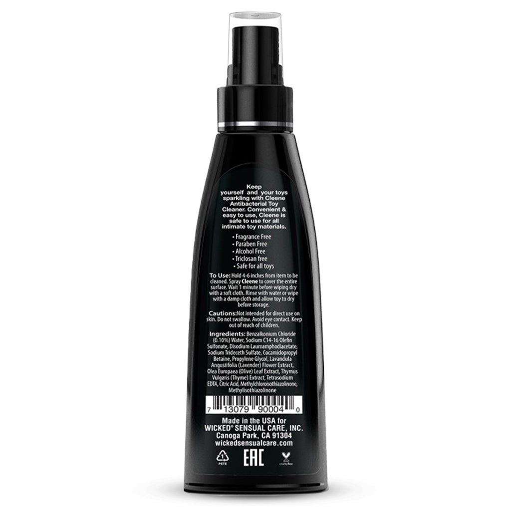 Wicked Cleene Antibacterial Toy Cleaner Back Label
