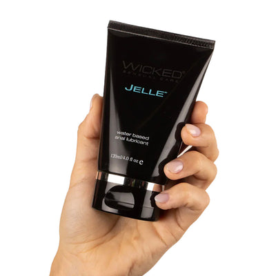 Wicked Aqua Jelle Water-Based Anal Lubricant with Hand Original