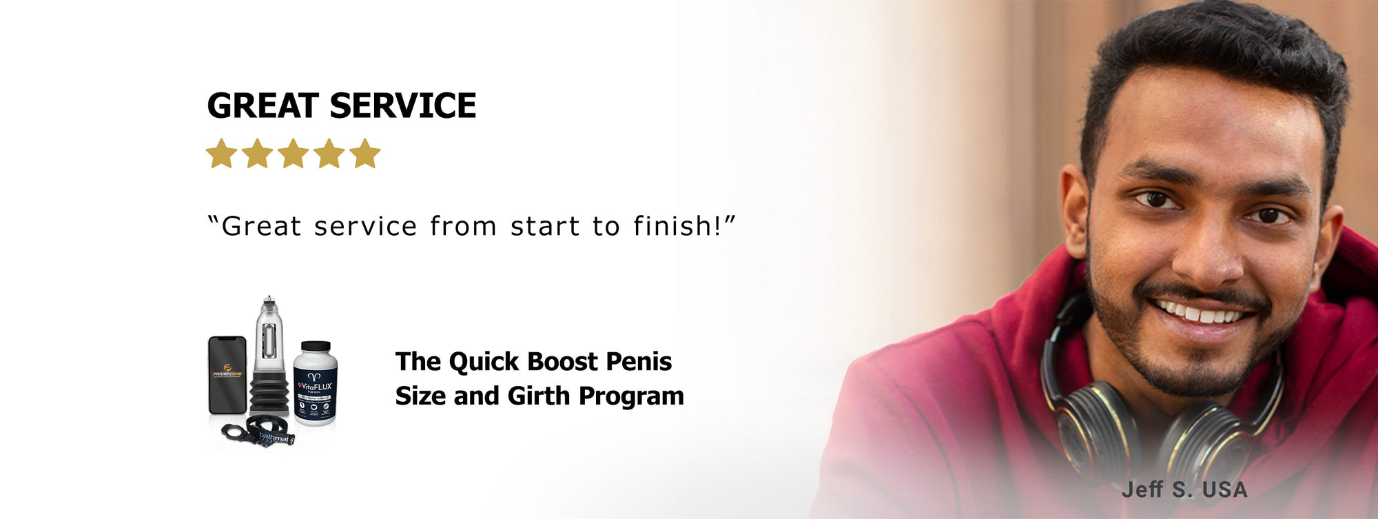 Testimonial Rating for The Quick Boost Penis Size and Girth Program Desktop