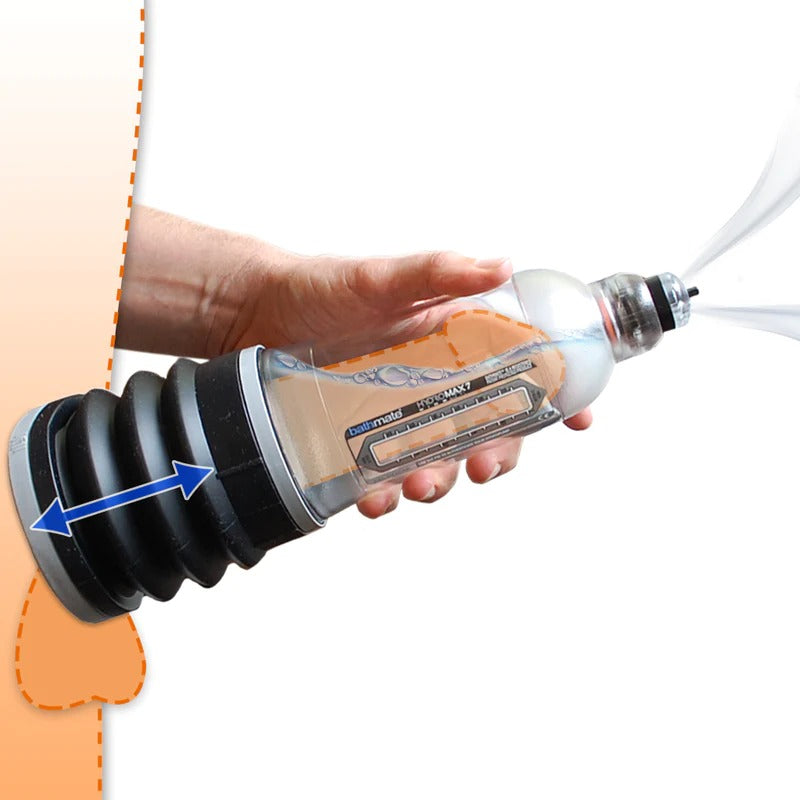 hydromax graphic begin pumping clear pump with air shooting out of open valve