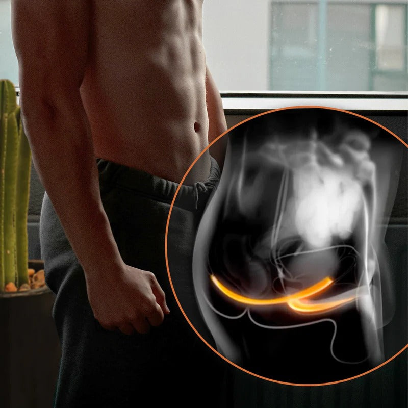 Private Gym Basic Training Graphic Superimposed In Front of Fit Man's Midsection