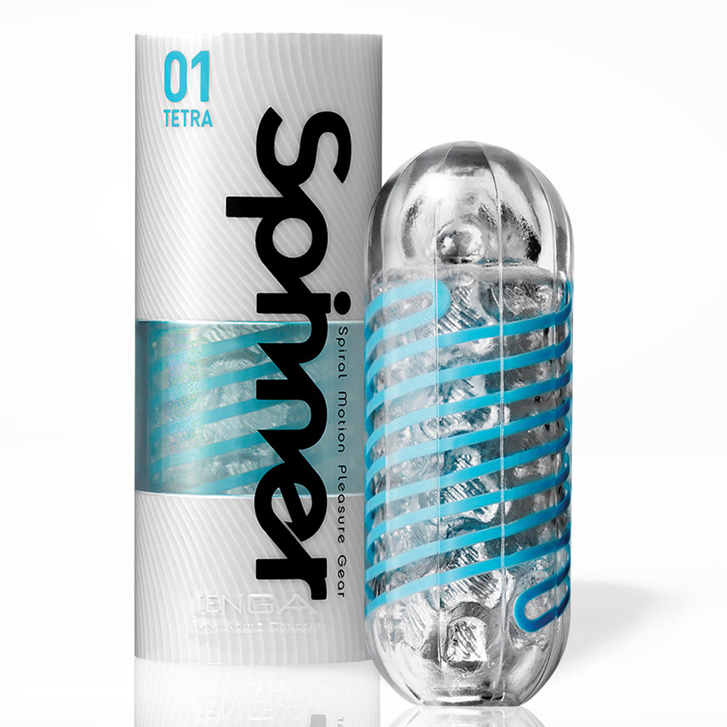Tenga Spinner Spiral-Motion Male Masturbator 01 Tetra Blue