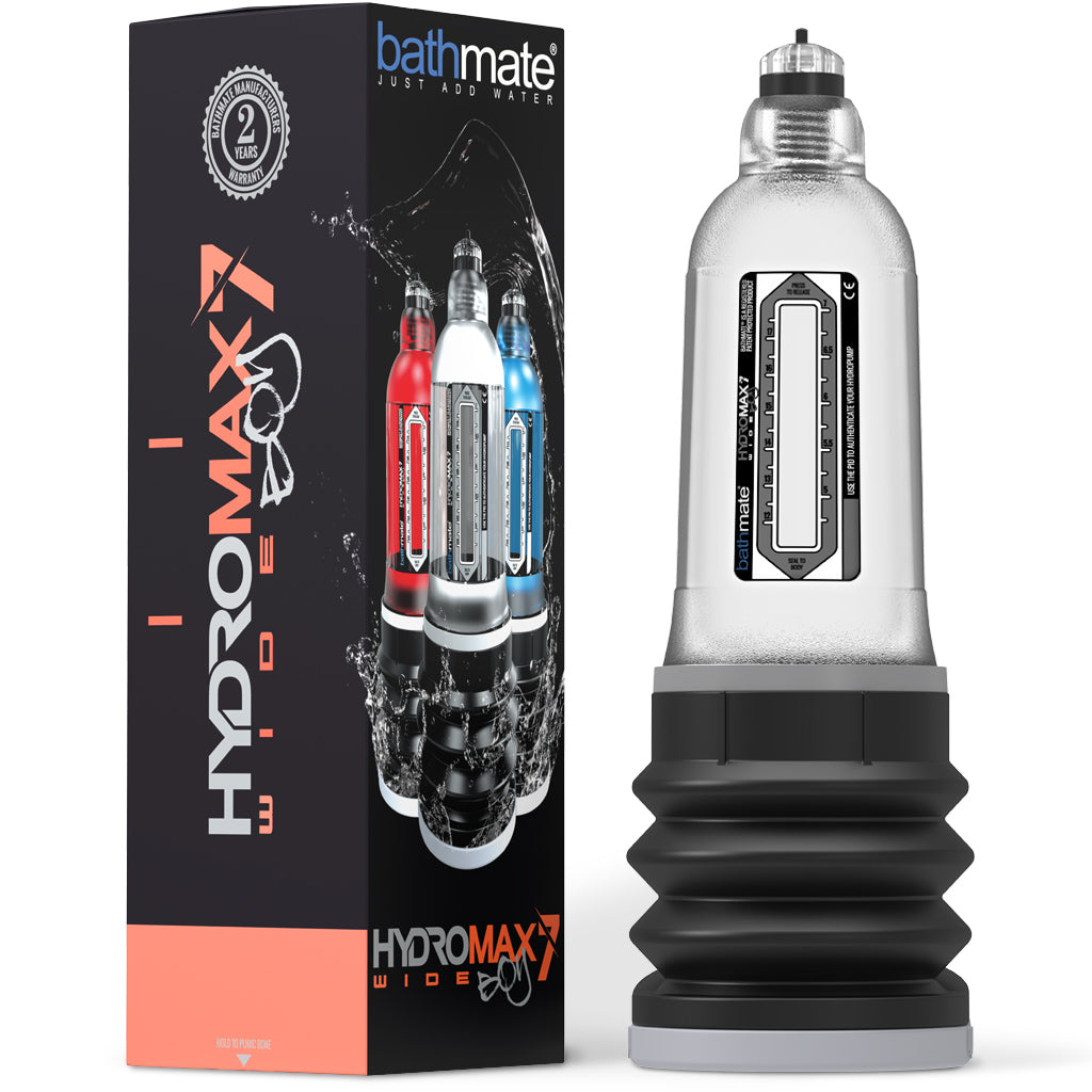 bathmate hydromax 7 widebody clear penis pump with box