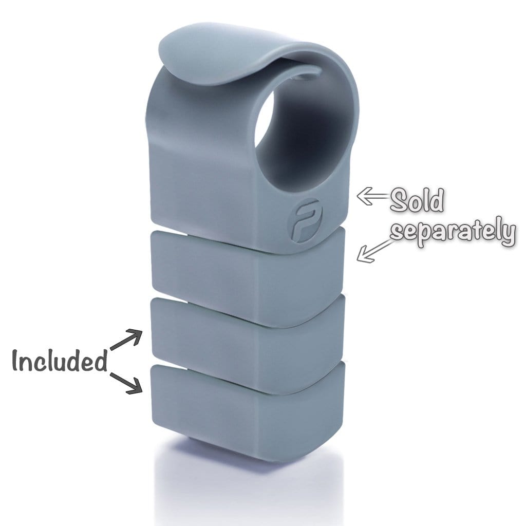 Private Gym Additional Magnetic Weights for Kegel Resistance Ring (2-Pack) Stacked Side View Gray