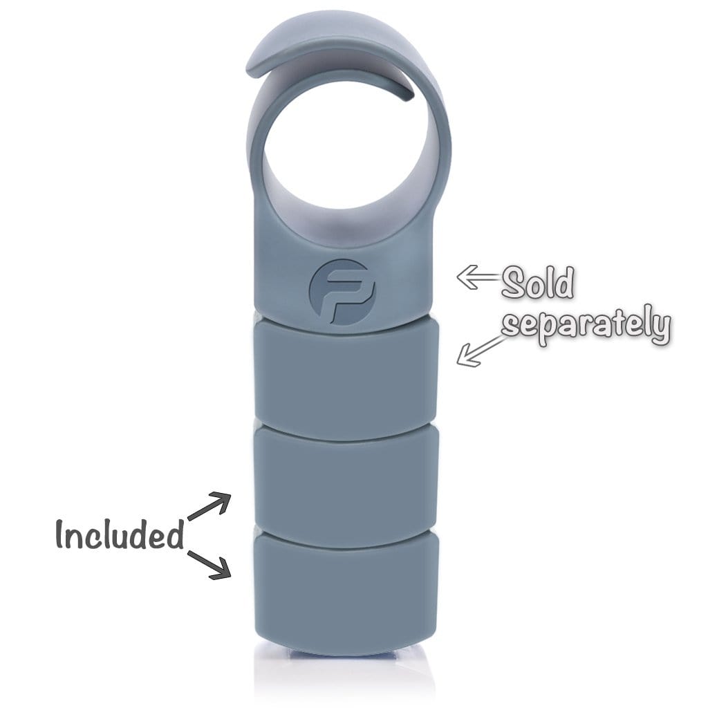 Private Gym Additional Magnetic Weights for Kegel Resistance Ring (2-Pack) Stacked Front View Gray