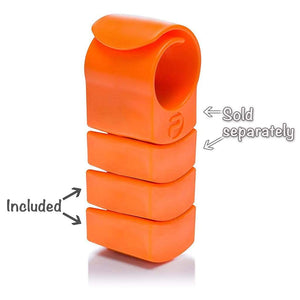 Private Gym Additional Magnetic Weights for Kegel Resistance Ring (2-Pack) Stacked Side View Orange