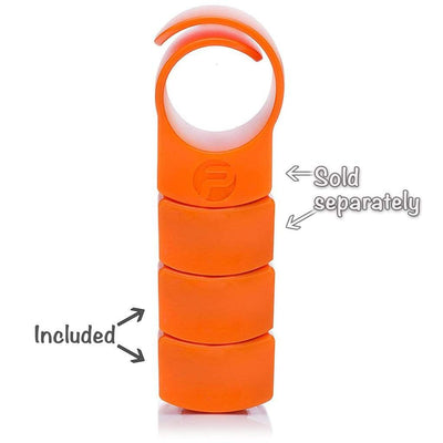 Private Gym Additional Magnetic Weights for Kegel Resistance Ring (2-Pack) Stacked Front View Orange