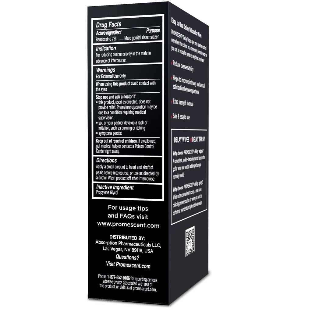 Promescent Delay Wipes 15 Pack Side Gray Orange No Private Gym