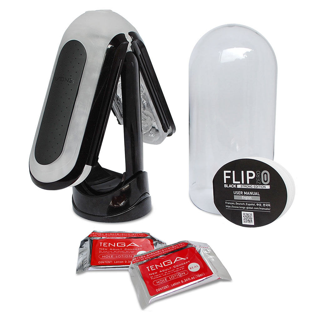Tenga Flip Zero Black Male Stimulation Device Black Package Contents Manual