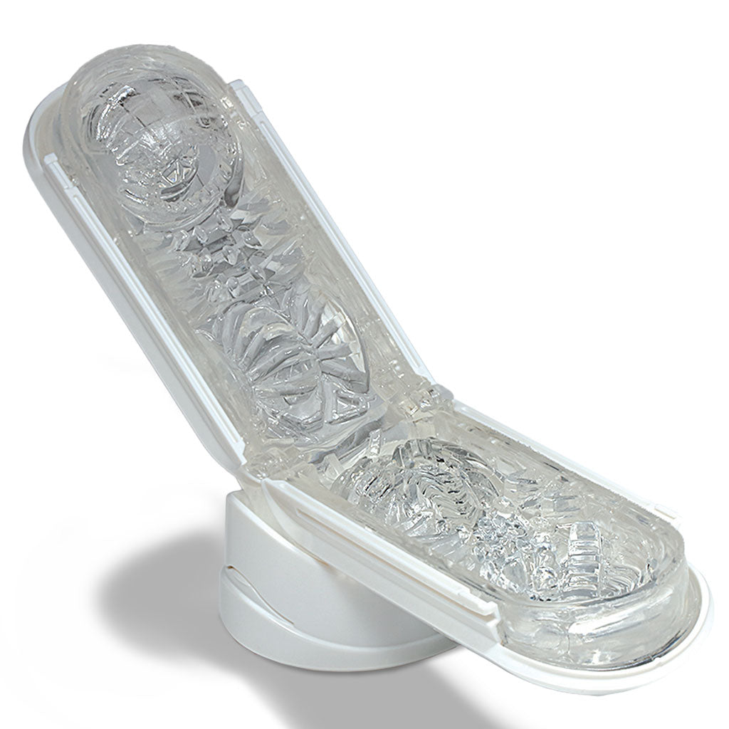 Tenga Flip Zero White Male Stimulation Device Flip Open View Manual