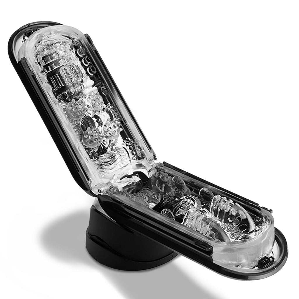 Tenga Flip Zero Black Male Stimulation Device Black Flip Open View Electric Vibration