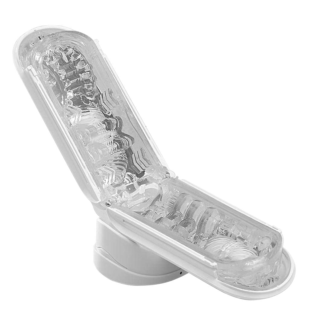 Tenga Flip Zero White Male Stimulation Device Flip Open View Electric Vibration